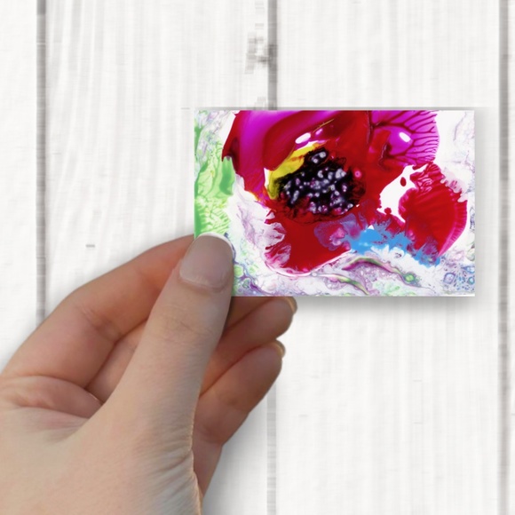 Original ACEO - Miniature Floral Painting - Blooming Magic 164 - Picture 4 of 5